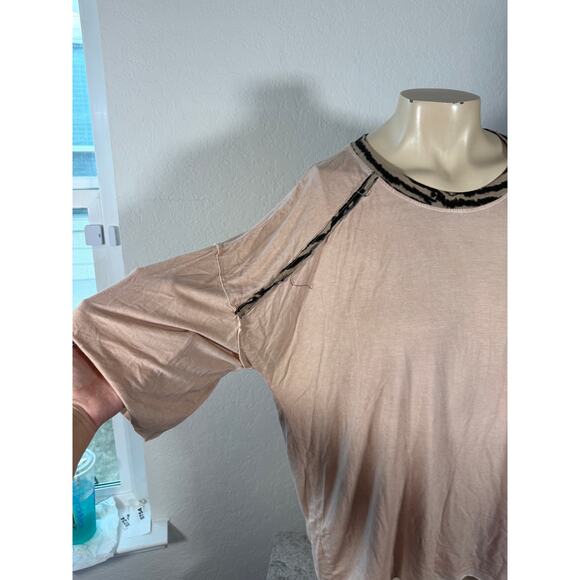 NWOT POL Blush Pink Hi Low Pocket Top Rayon Blend Large - Picture 9 of 11